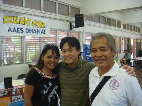 Betty Bartolome, Rep. Jon Riki Karamatsu, & Bethel Chapel's Pastor
