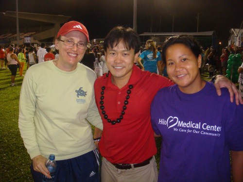 Enjoying the festivities.