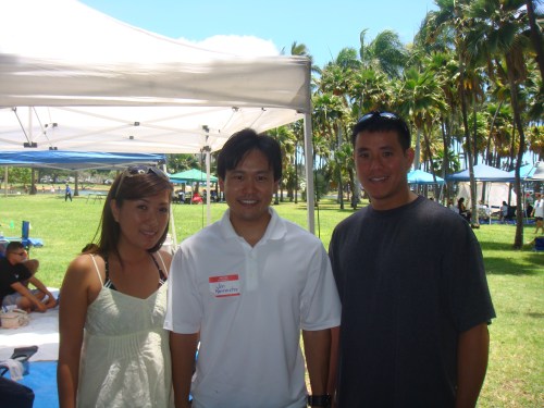 With my friend Shannon Higa and her friend.