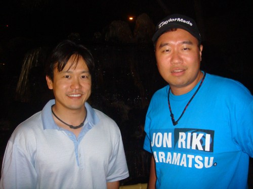 Rep. Jon Riki Karamatsu and Campaign Chair Brandon R. Mitsuda after a long day of campaigning.