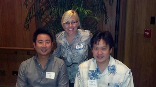 Dan Chen, Jenna Blakely, and I at Pacific Business News "Book of Lists" event at Halekulani Hotel on Thursday, January 24, 2013 at 7:25 p.m.