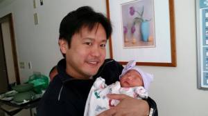 Sophie at 2 days old in San Francisco, California.