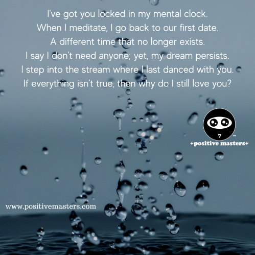 I've got you locked in my mental clock. A romantic poem based on my first novel.